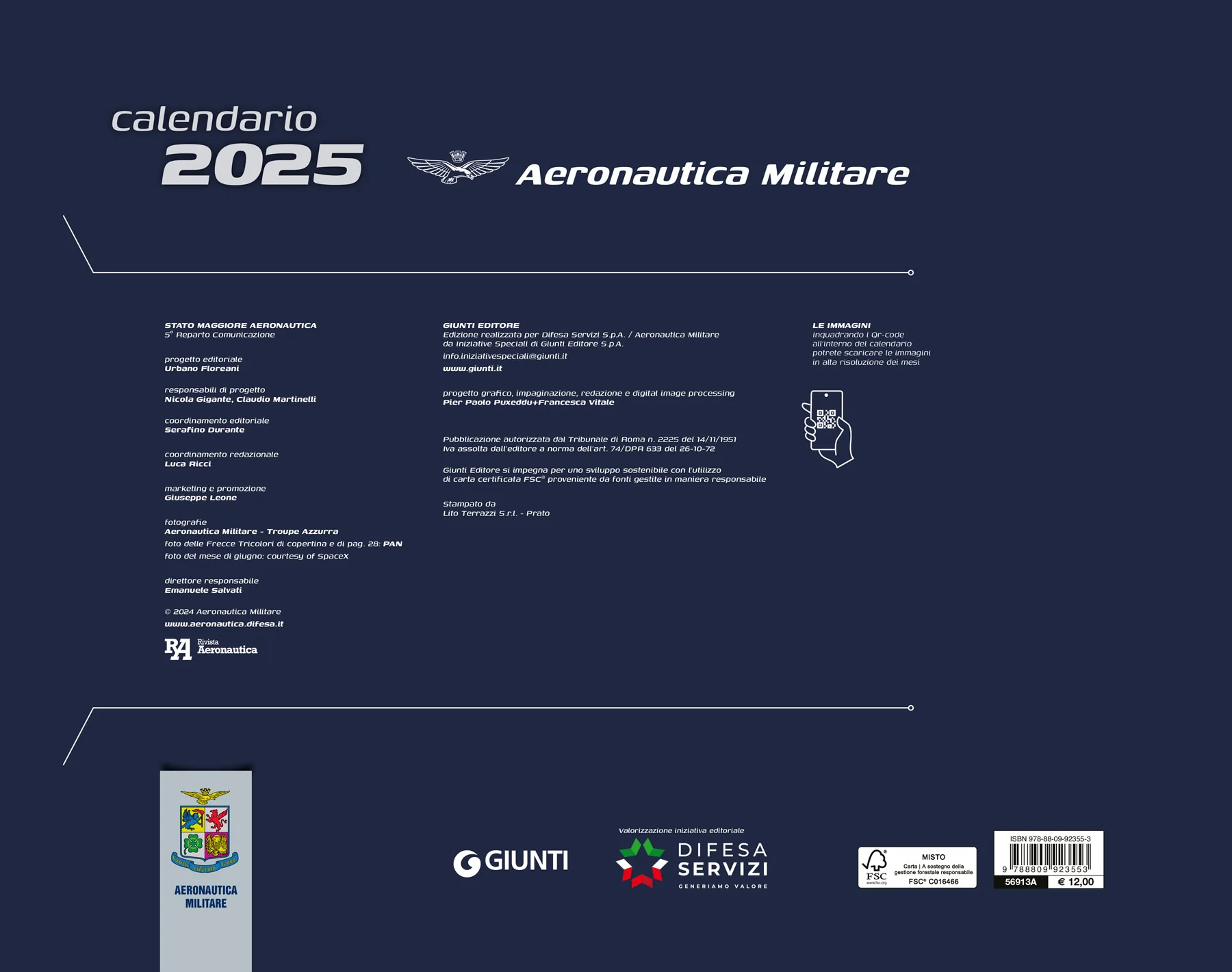 Calendario Aeronautica Militare 2025  - da parete - Image 2