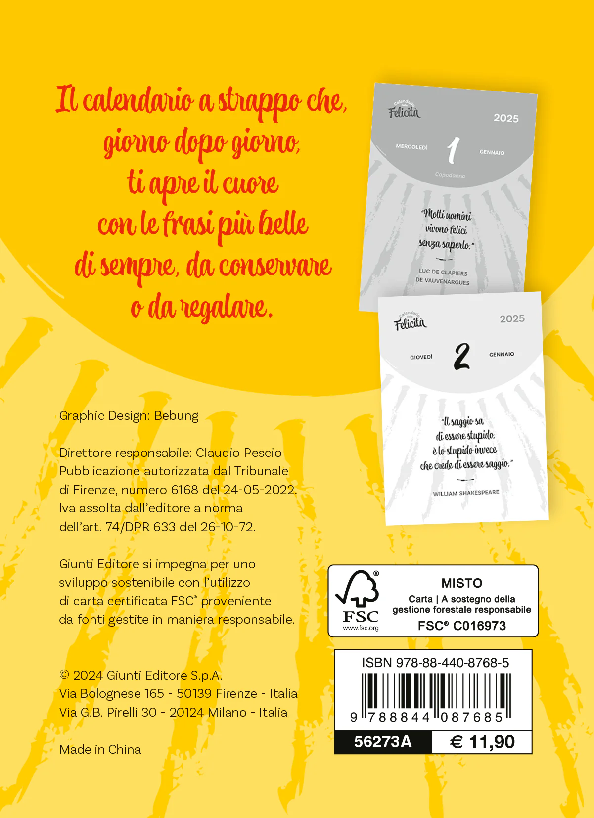 Calendario della Felicità 2025 da tavolo (10 x 14 cm) - Image 2