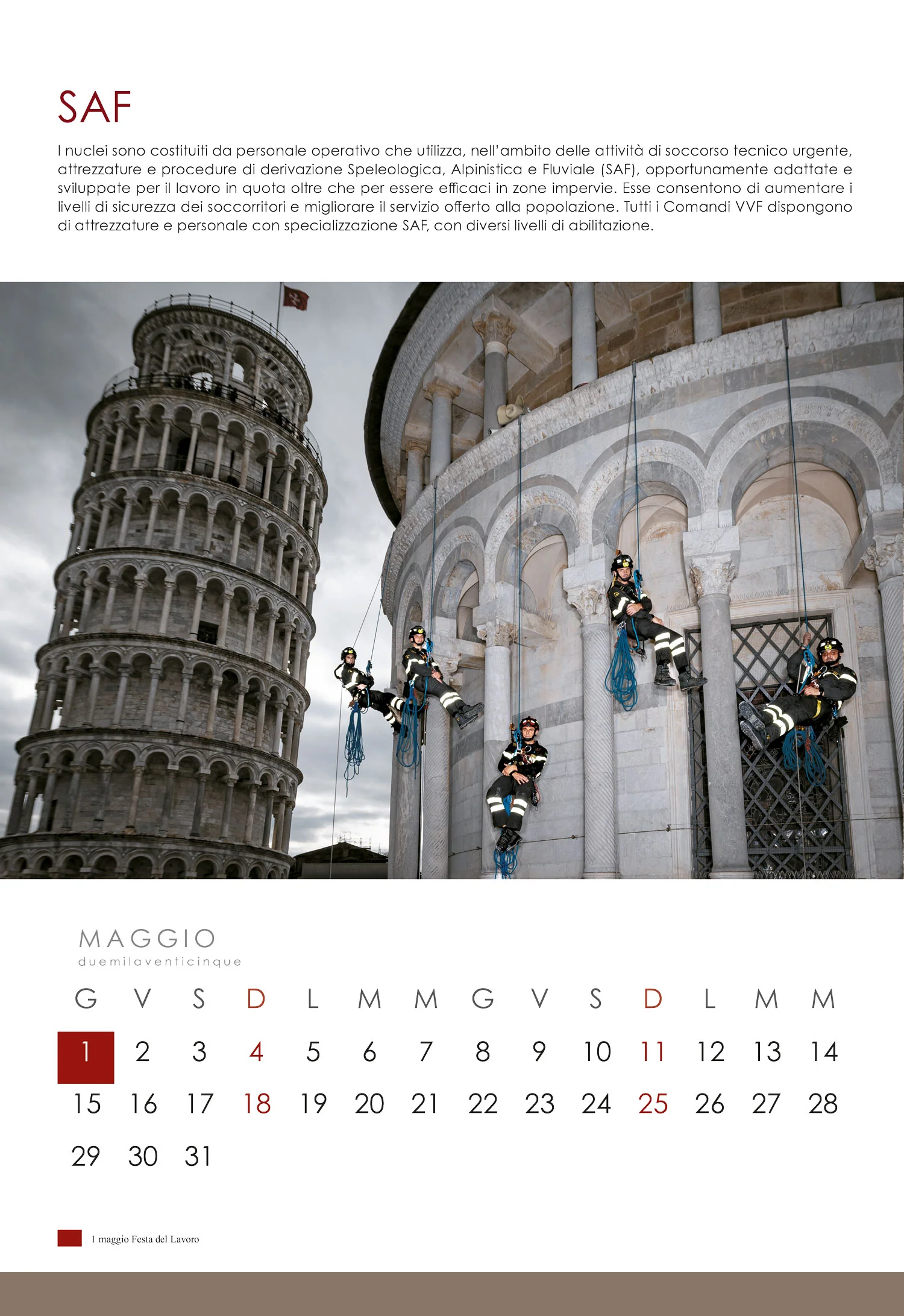 Calendario duemilaventicinque Vigili del Fuoco. Gioco di Squadra - Image 4