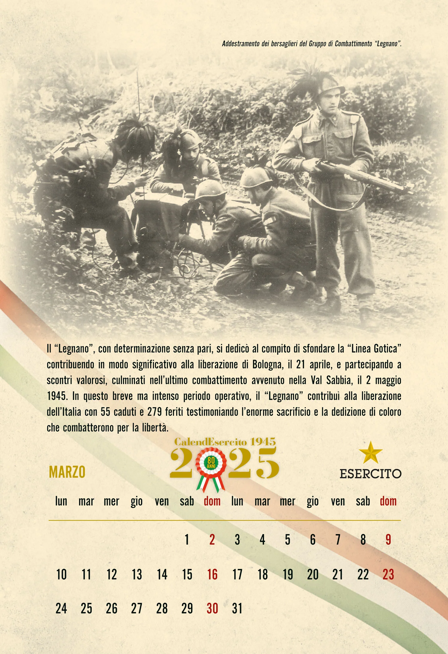 Calendario Esercito Italiano 2025 - da parete. Italia liberata - Image 4