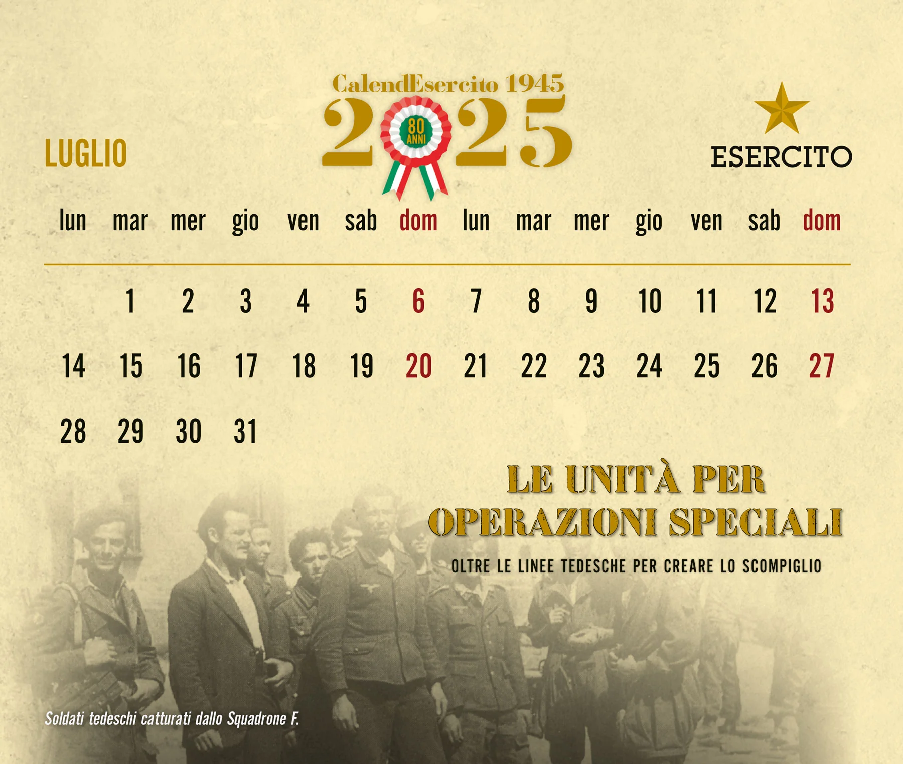 Calendario Esercito Italiano 2025 - da tavolo - Image 3