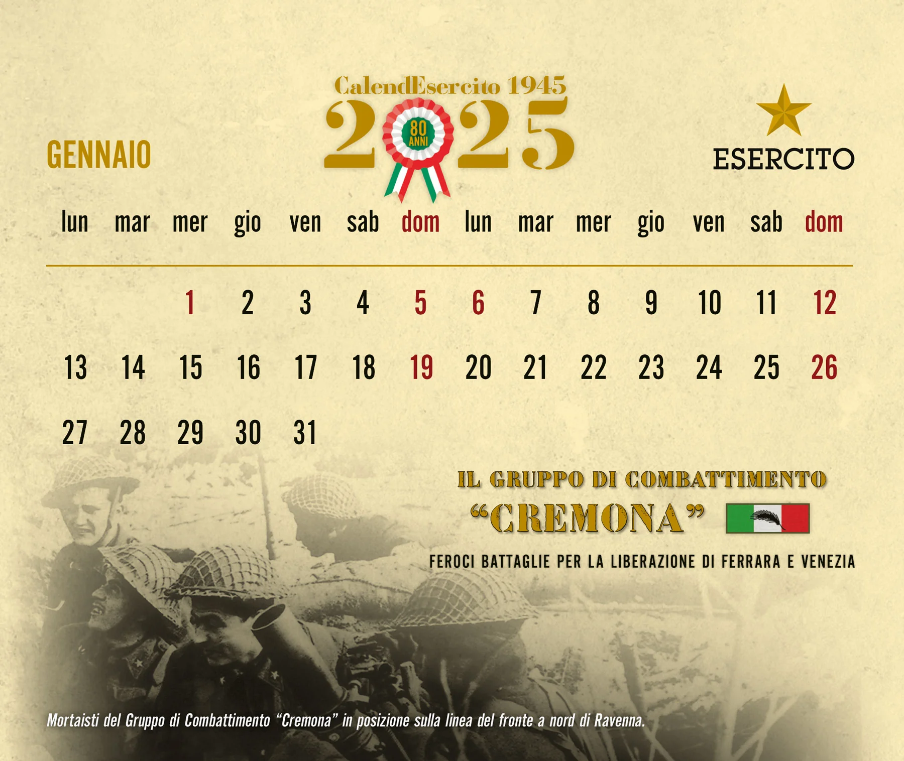 Calendario Esercito Italiano 2025 - da tavolo - Image 4