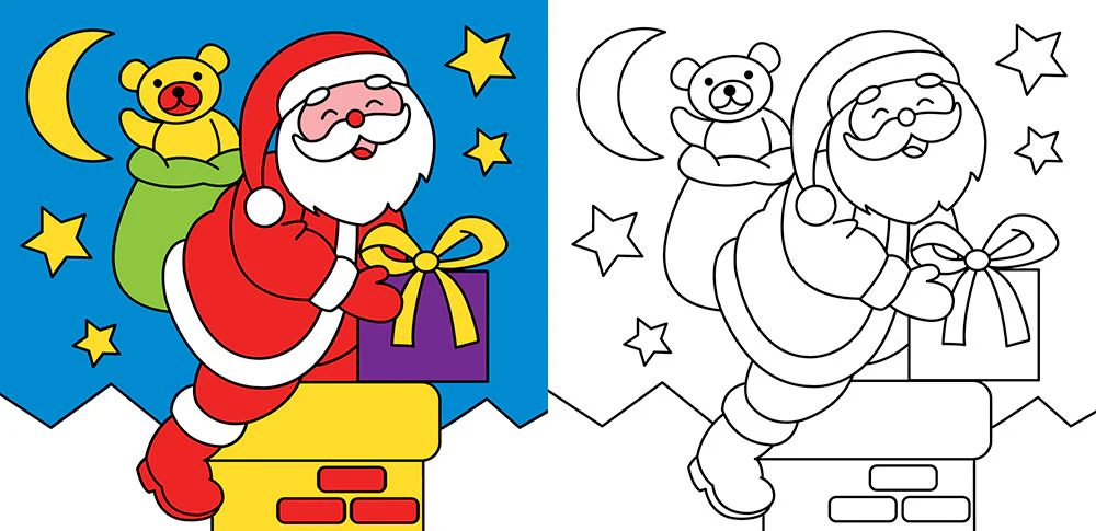 Colorare a Natale con i pennarelli magici. Alberi di Natale, personaggi natalizi, regali, addobbi e... - Con 4 pennarelli magici - Image 3