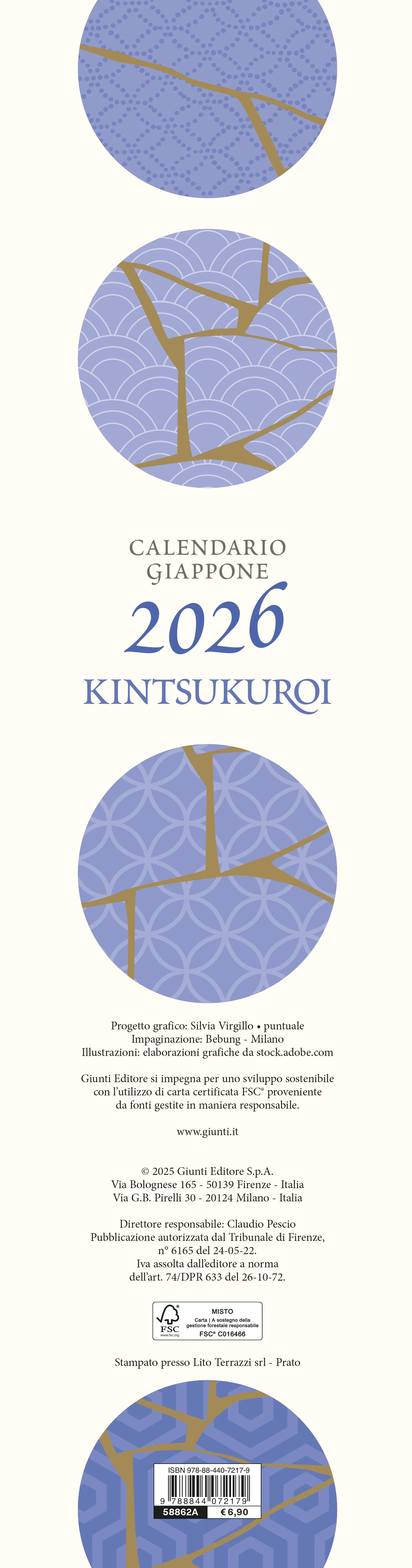GIAPPONE KINTSUKUROI. CALENDARIO 2026 da parete (12,5 X 48 cm) - Image 2