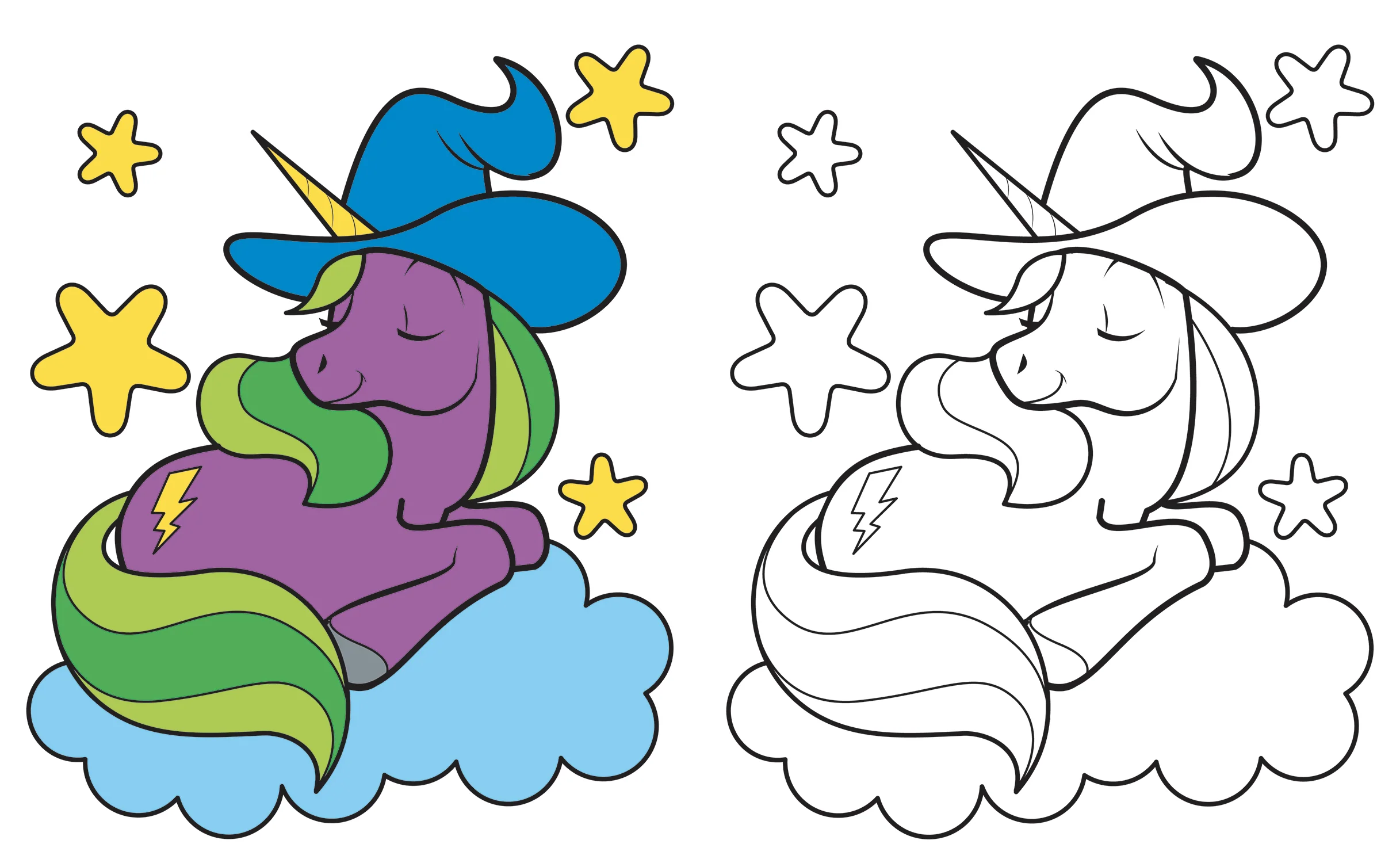 Gli unicorni. Tanti simpatici unicorni tutti da colorare - Image 4