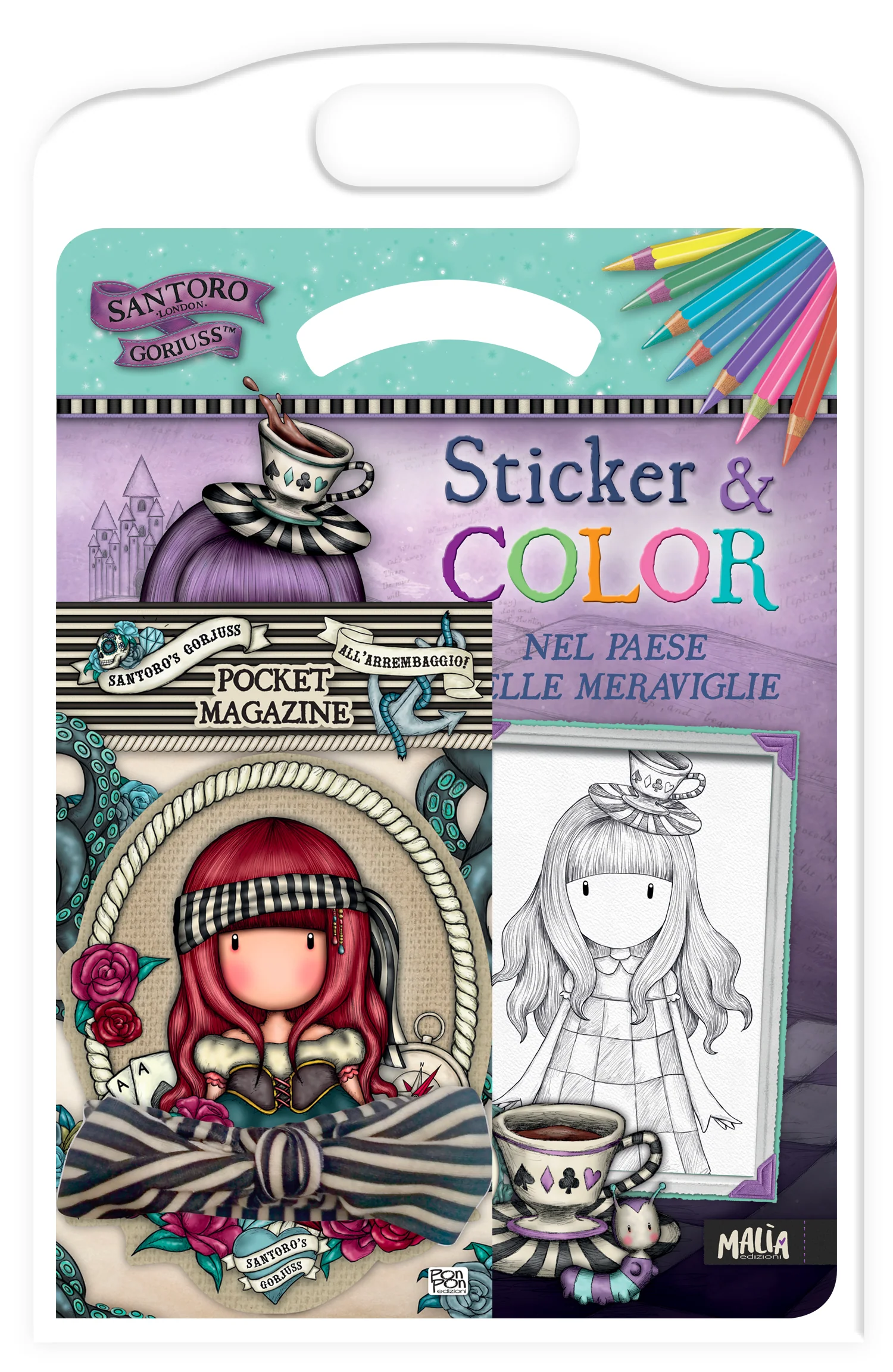 Gorjuss. Sticker & Color. Nel paese delle meraviglie + Bandana a righe - Image 5
