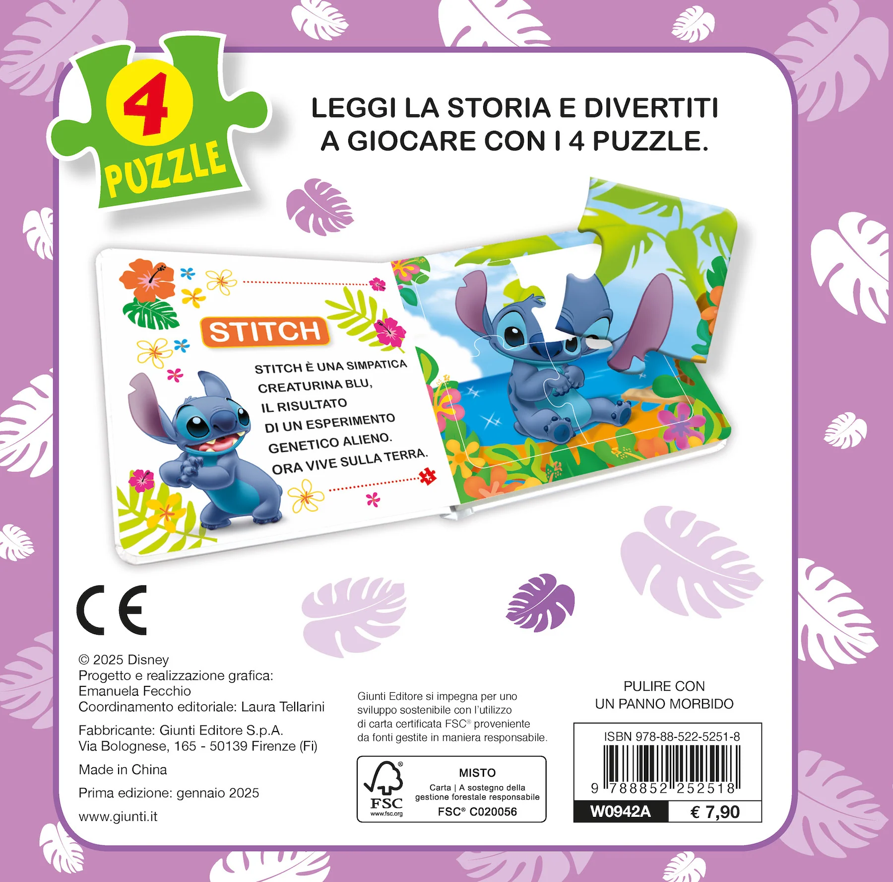 Stitch Libro Mini Puzzle 16 tessere - Image 2